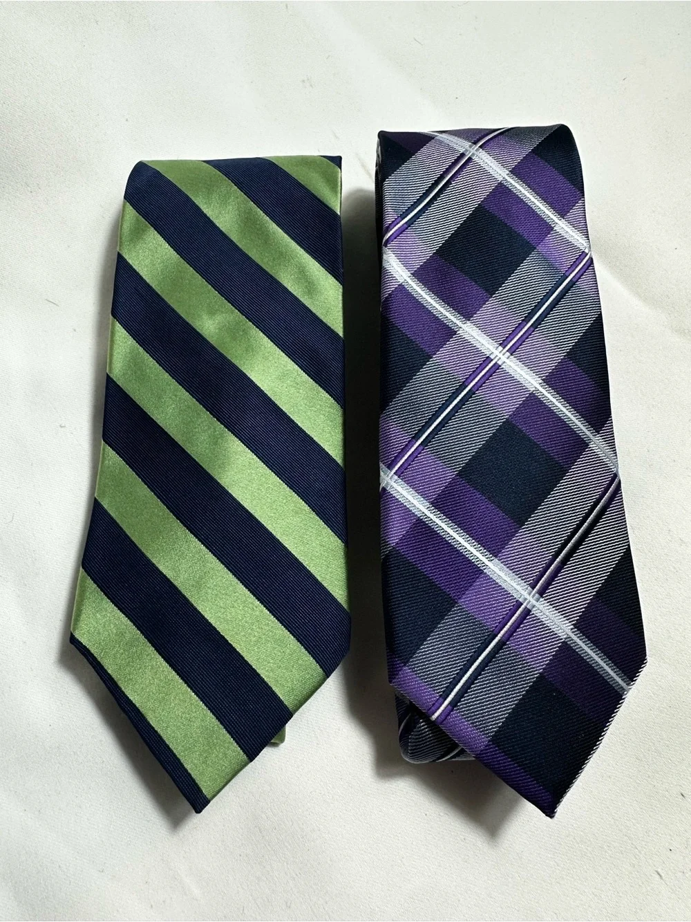 A48. Nautica Men’s Necktie Lot of 2 Silk & Polyester Preppy Striped Ties